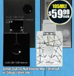 Chemist Warehouse Armaf Club De Nuit Intense Man edt or Sillage edp offer