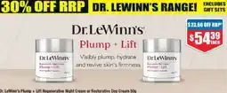 Chemist Warehouse Dr. LeWinn's Plump + Lift Regenerative Night Cream or Restorative Day Cream offer