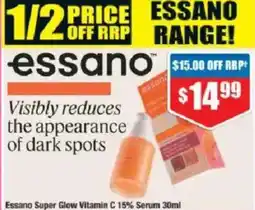 Chemist Warehouse Essano Super Glow Vitamin C 15% Serum offer