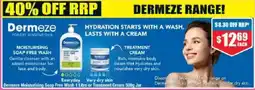 Chemist Warehouse Dermeze Moisturising Soap Free Wash or Treatment Cream Jar offer