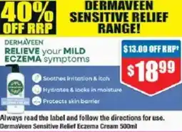 Chemist Warehouse DermaVeen Sensitive Relief Eczema Cream offer