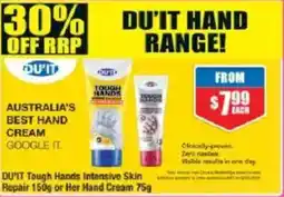 Chemist Warehouse DU'IT Tough Hands Intensive Skin Repair or Her Hand Cream offer