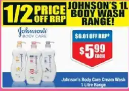 Chemist Warehouse Johnson's Body Care Cream Wash offer