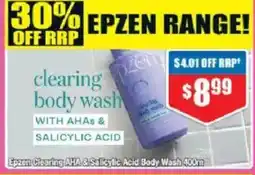 Chemist Warehouse Epzen Clearing AHA & Salicylic Acid Body Wash offer