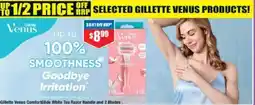 Chemist Warehouse Gillette Venus ComfortGlide White Tea Razor Handle and 2 Blades offer
