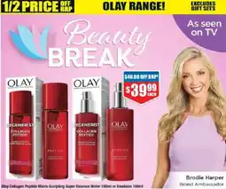 Chemist Warehouse Olay Collagen Peptide Micro-Sculpting Super Essence Water or Emulsion 100ml offer