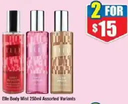 Chemist Warehouse Elle Body Mist offer