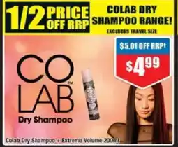 Chemist Warehouse Colab Dry Shampoo + Extreme Volume offer
