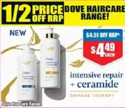 Chemist Warehouse Dove Haircare Range offer