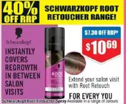 Chemist Warehouse Schwarzkopf Root Retoucher Spray Available in a range of colours offer