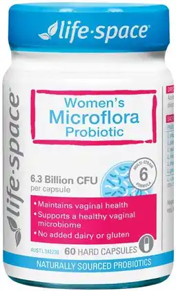 Soul Pattinson Chemist Life-Space Women's Microflora Probiotic 60 Capsules offer
