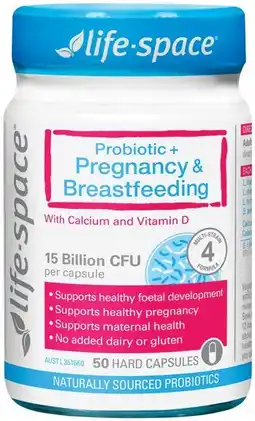 Soul Pattinson Chemist Life-Space Probiotic + Pregnancy & Breastfeeding 50 Capsules offer