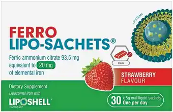 Lipo-Sachets Ferro Strawberry Flavour Oral Liquid Sachets