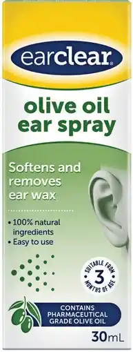 Soul Pattinson Chemist EarClear Olive Oil Ear Spray offer