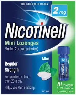 Pharmacy Best Buys Nicotinell Mini Lozenges Regular Strength 81 Lozenges offer