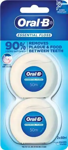 Pharmacy Best Buys Oral-B Floss Essential 2 x 50m offer