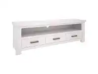 LivingStyles Viborg Mountain Ash Timber 3 Drawer TV Unit, 180cm offer