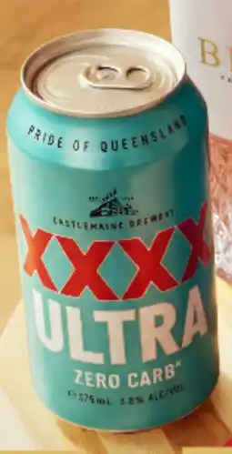 Dan Murphy's Xxxx ultra zero carb cans offer