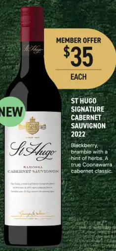 Dan Murphy's St hugo signature cabernet sauvignon 2022 offer