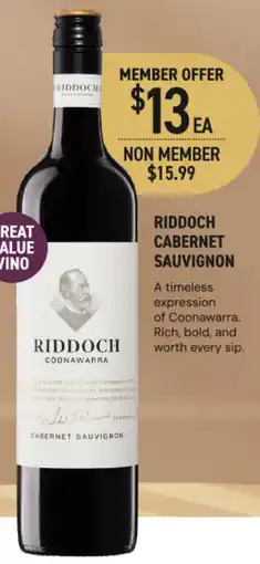Dan Murphy's Riddoch cabernet sauvignon offer