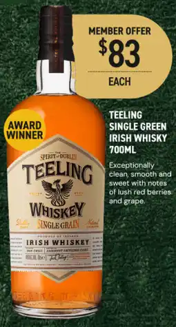 Dan Murphy's Teeling single green irish whisky offer