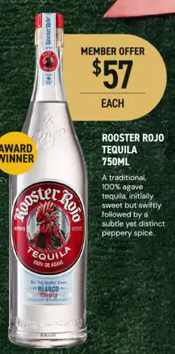 Dan Murphy's Rooster rojo tequila offer