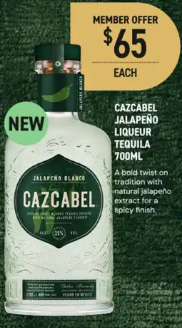 Dan Murphy's Cazcabel jalapeño liqueur tequila offer