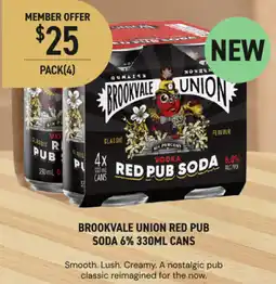 Dan Murphy's Brookvale union red pub soda 6% cans offer