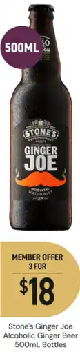 Dan Murphy's Stones ginger joe alcoholic ginger beer bottles offer