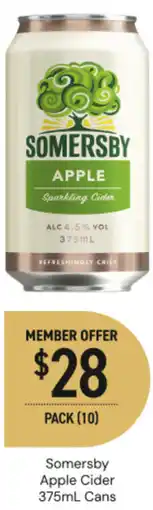 Dan Murphy's Somersby apple cider cans offer