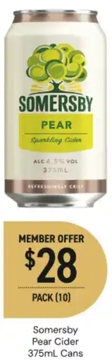Dan Murphy's Somersby pear cider cans offer