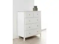 LivingStyles Brodie Wooden 5 Drawer Tallboy offer