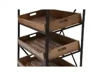 LivingStyles Arpino Metal Frame Display Rack with Detachable Timber Tray Shelves offer