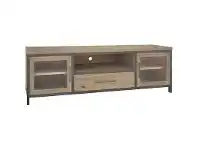 LivingStyles Hamburg Acacia Timber 2 Door 1 Drawer 220cm TV Unit offer