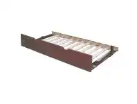 LivingStyles Monza New Zealand Pine Timber Trundle Bed, King Single, Walnut offer
