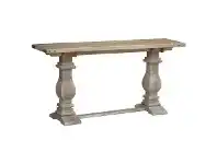 LivingStyles Oatley Mango Wood Console Table, 160cm, Honey Wash offer