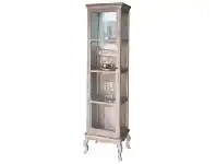 LivingStyles Cherilyn Solid Beech Wood Timber Single Door Display Cabinet offer