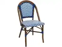 LivingStyles Amalfi Commercial Grade Wicker & Aluminium Indoor / Outdoor Dining Chair, Blue offer