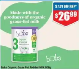 Chemist Warehouse Bubs Organic Grass Fed Toddler Milk offer
