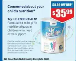 Chemist Warehouse Kid Essentials Nutritionally Complete offer