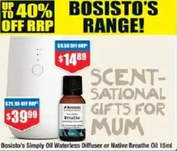 Chemist Warehouse Bosisto's Simply Oil Waterless Diffuser offer