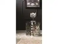 LivingStyles Ochota Glass & Stainless Steel Round Side Table offer