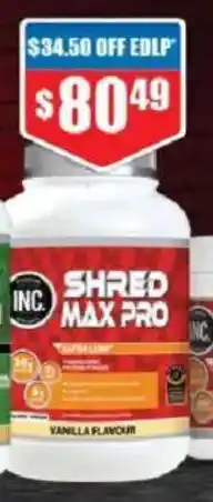 Chemist Warehouse Inc shred max pro offer