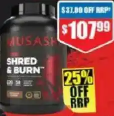 Chemist Warehouse Musashi Shred & Burn Chocolate offer