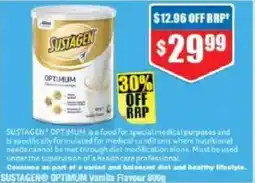 Chemist Warehouse SUSTAGEN OPTIMUM Vanilla Flavour offer