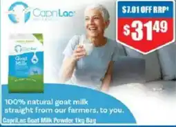 Chemist Warehouse Caprilac Goat Milk Powder Bag offer