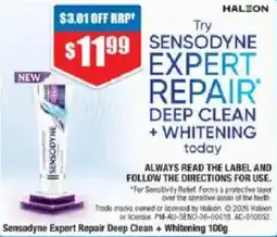 Chemist Warehouse Sensodyne Expert Repair Deep Clean + Whitening offer