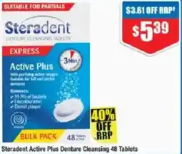 Chemist Warehouse Steradent Active Plus Denture Cleansing offer