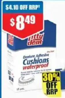 Chemist Warehouse Fittydent Denture Lower Adhesive Cushions offer