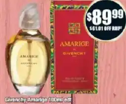 Chemist Warehouse Givenchy Amarige 100ml edt offer